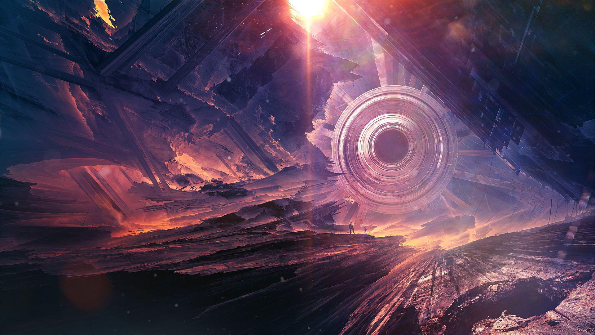 1920x1080 Spaceship destruction wallpaper