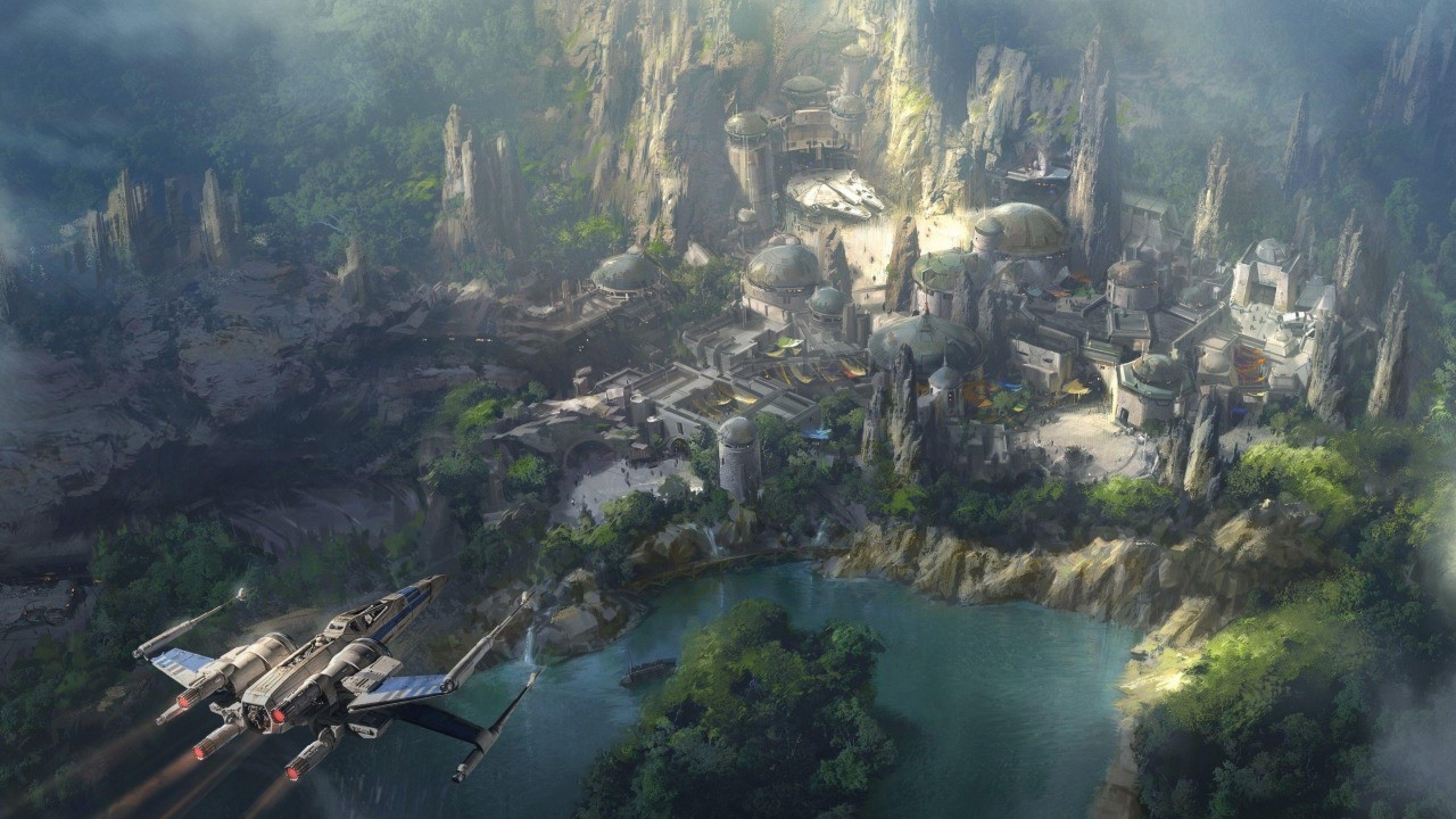 3840x2160 Download 3840x2160 Star Wars, Painting, Sci Fi, Spaceship, City