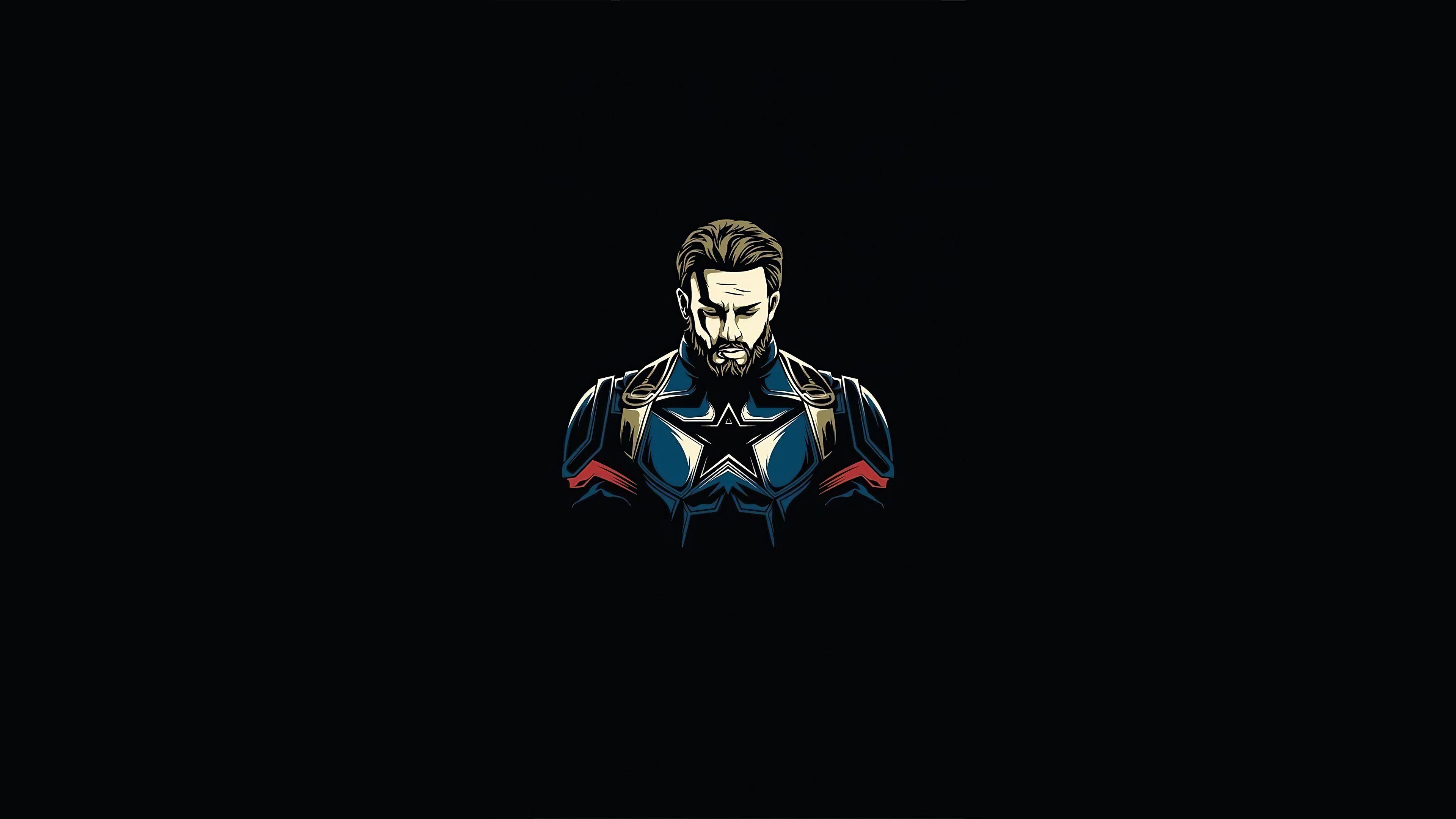 3840x2160 Captain America Minimal 4k, HD Superheroes, 4k Wallpaper, Image, Background, Photo and Picture