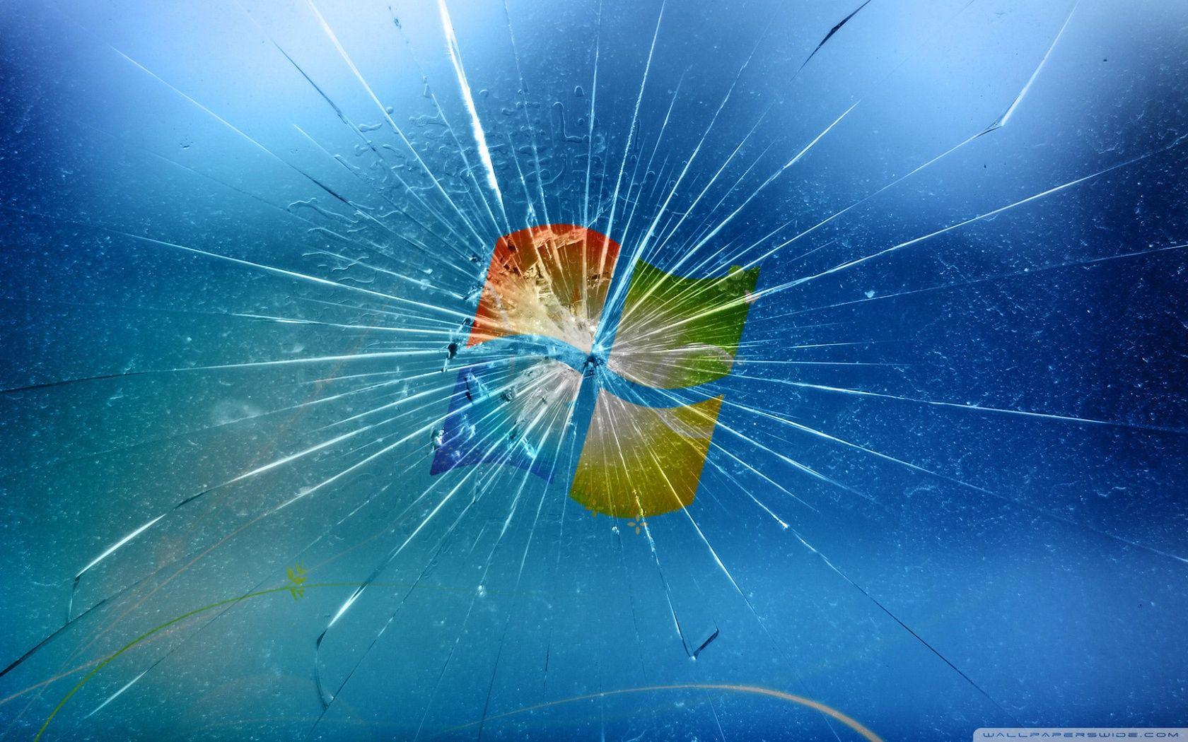 1680x1050 Cracked Screen Windows 10 Broken Screen Wallpaper