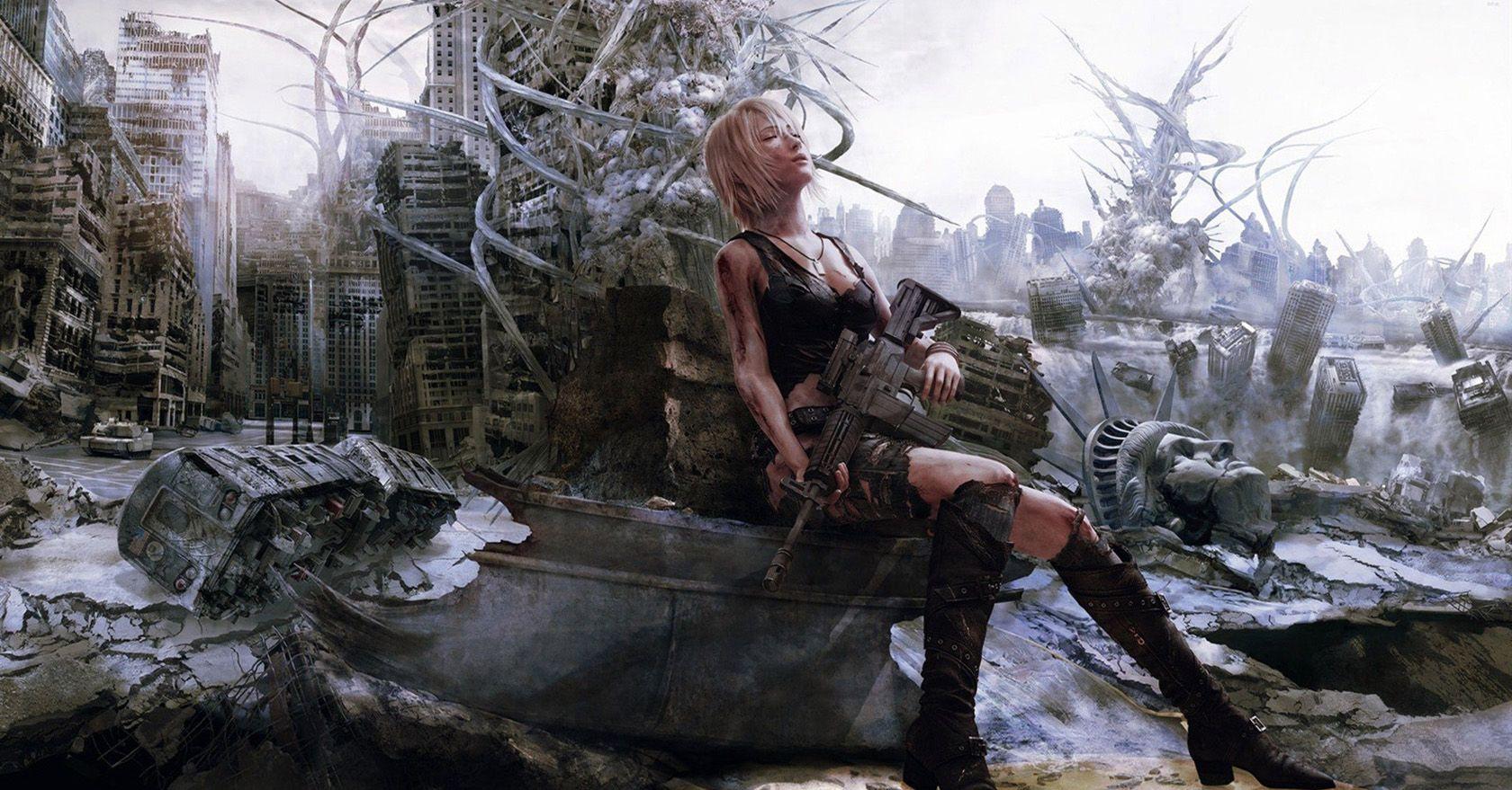 1680x879 Post Apocalyptic Artwork Wallpaper HD / Desktop And Mobile Background