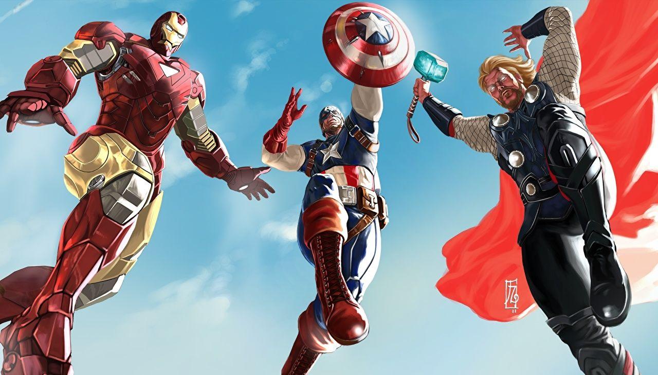 1280x729 Wallpaper The Avengers (2012 film) Thor hero Iron Man hero Captain