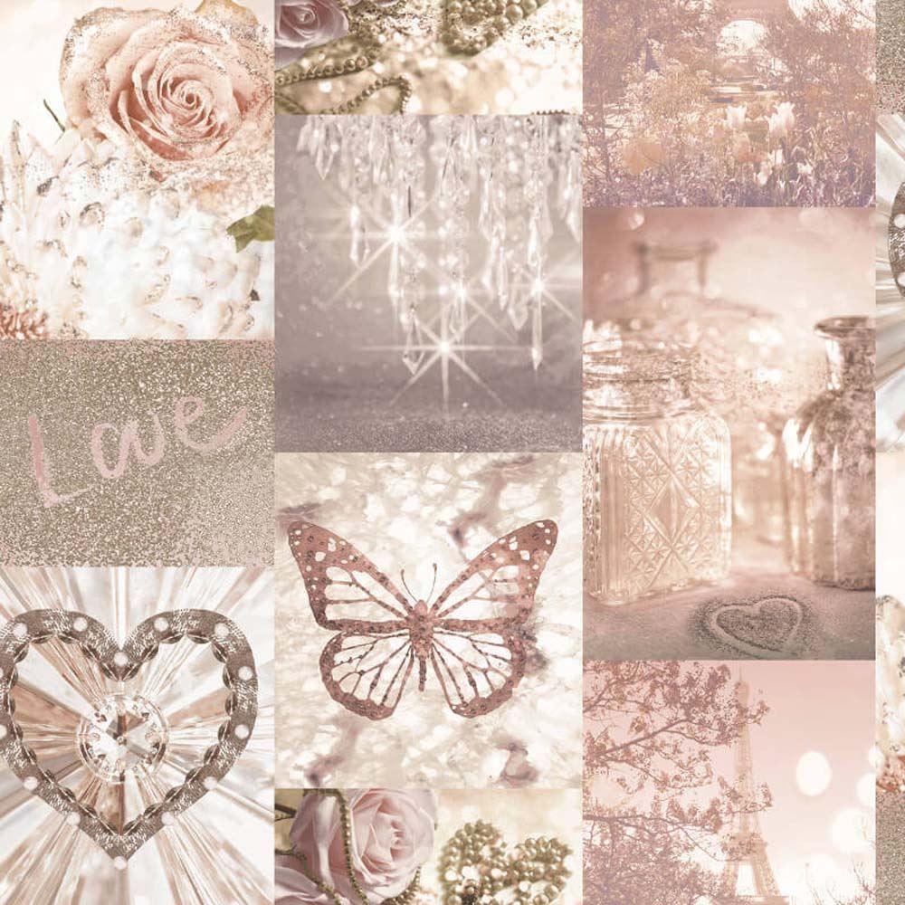 1000x1000 Arthouse Love Paris Wallpaper Blush .ebay.com · In stock
