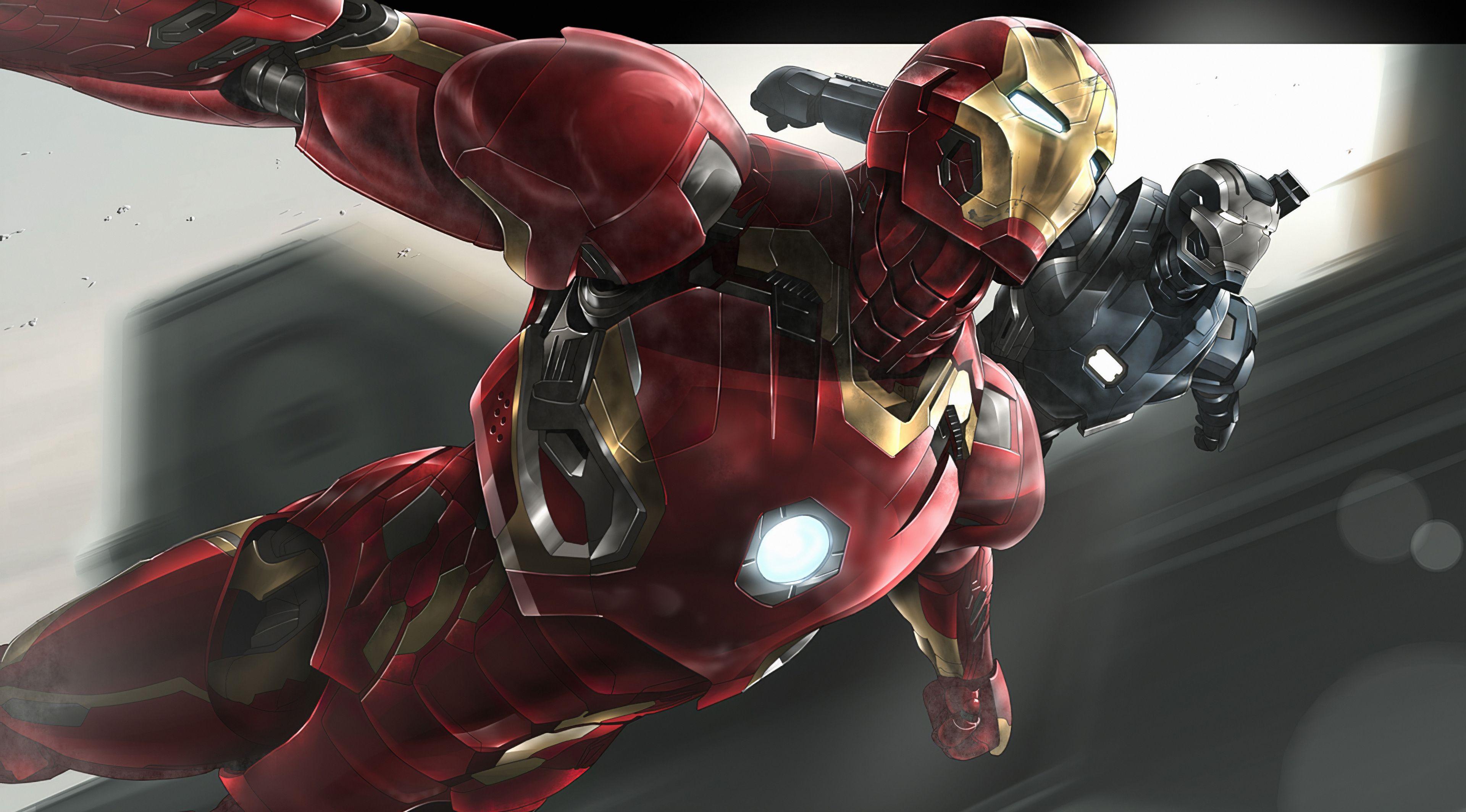 3840x2128 Iron Man War Machine Art, HD Superheroes, 4k Wallpaper, Image, Background, Photo and Picture
