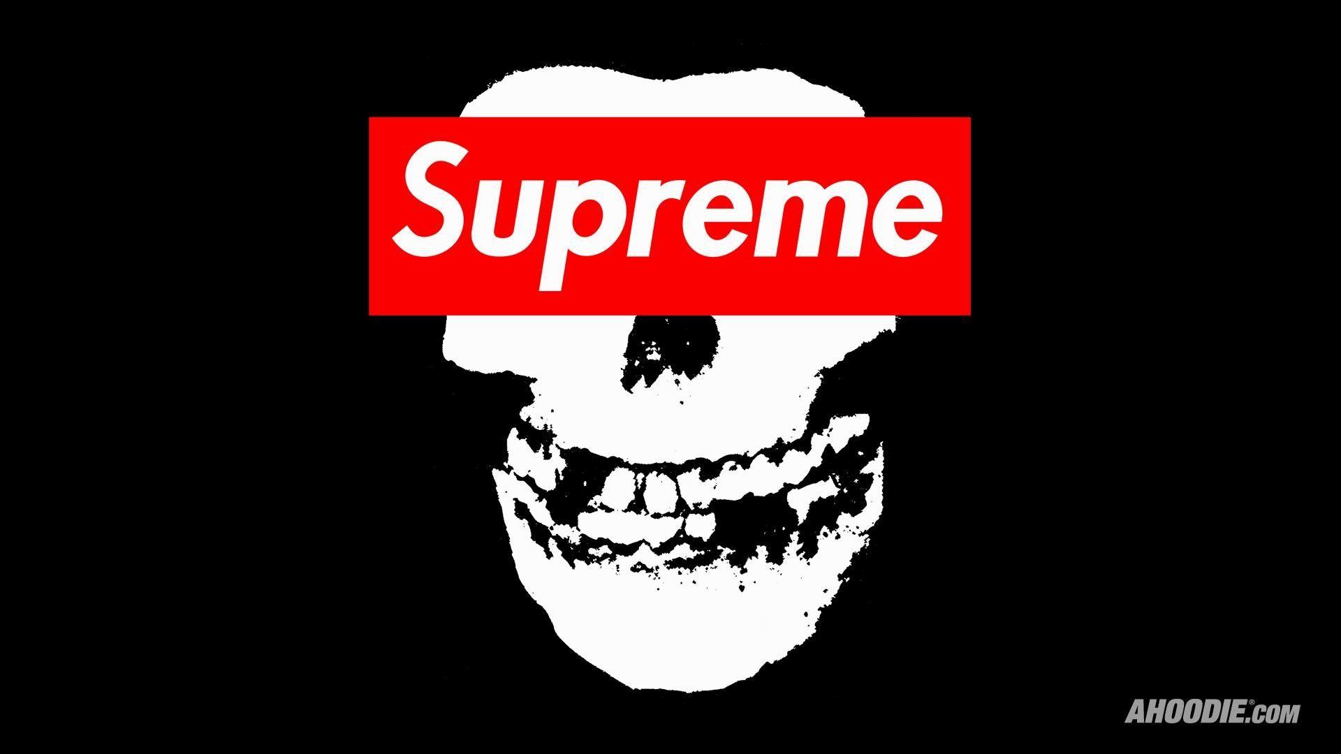 Download Supreme Logo against Black Background Wallpaper