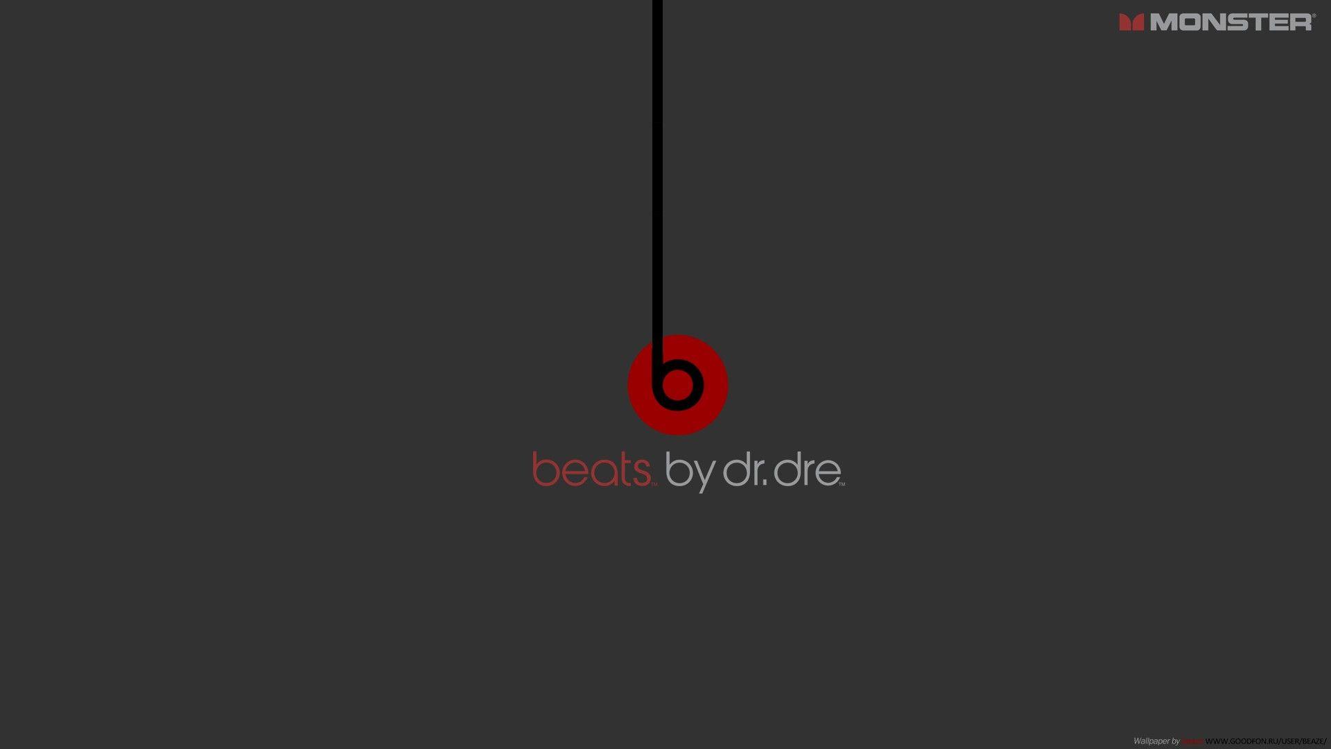 1920x1080 minimalistic, red, logos, Beats by Dr.Dre, Dr.Dre wallpaper