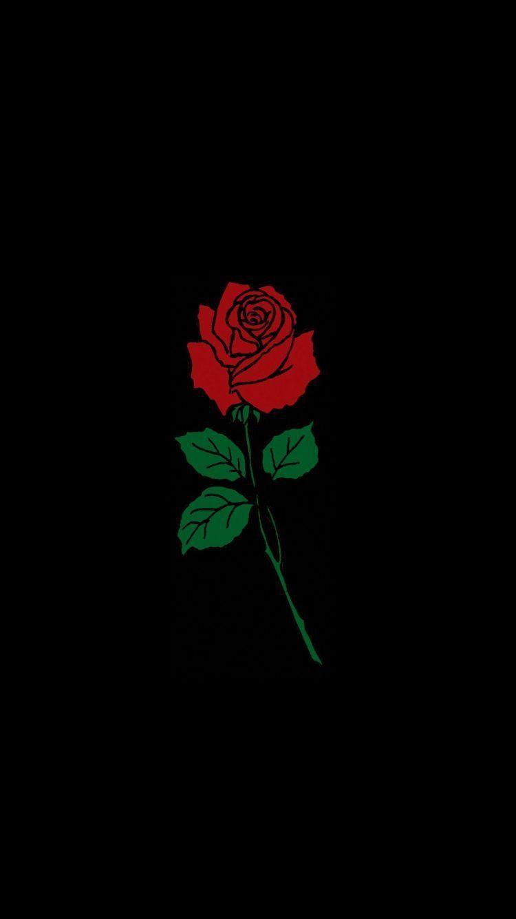 750x1334 Lock Screen Wallpaper Black Rose