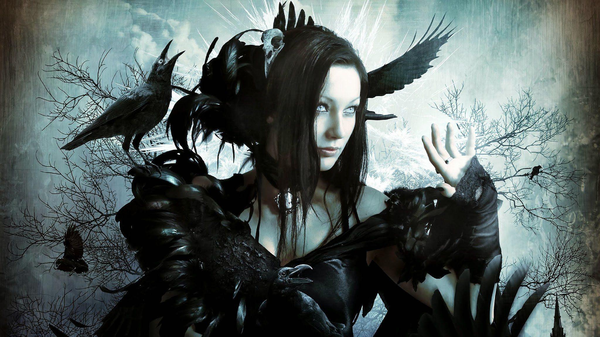 2048x1152 Dark emo gothic fetish girl girls vampire cyber goth wallpaperx1152