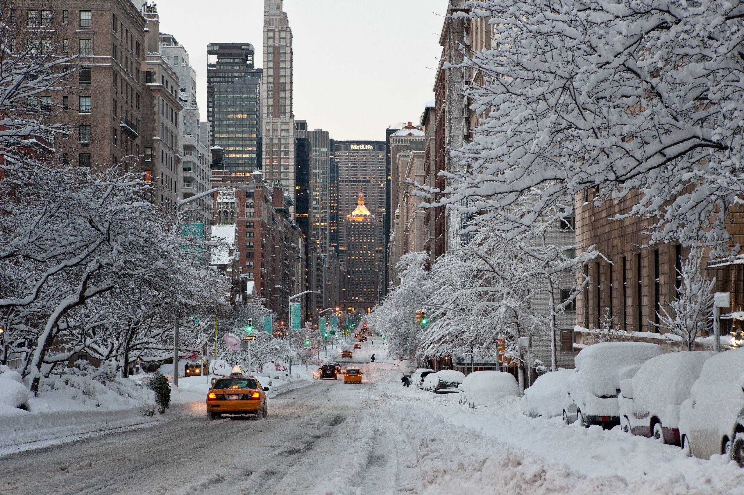 2560x1706 Winter In New York City Wallpaper York Winter Wallpaper HD