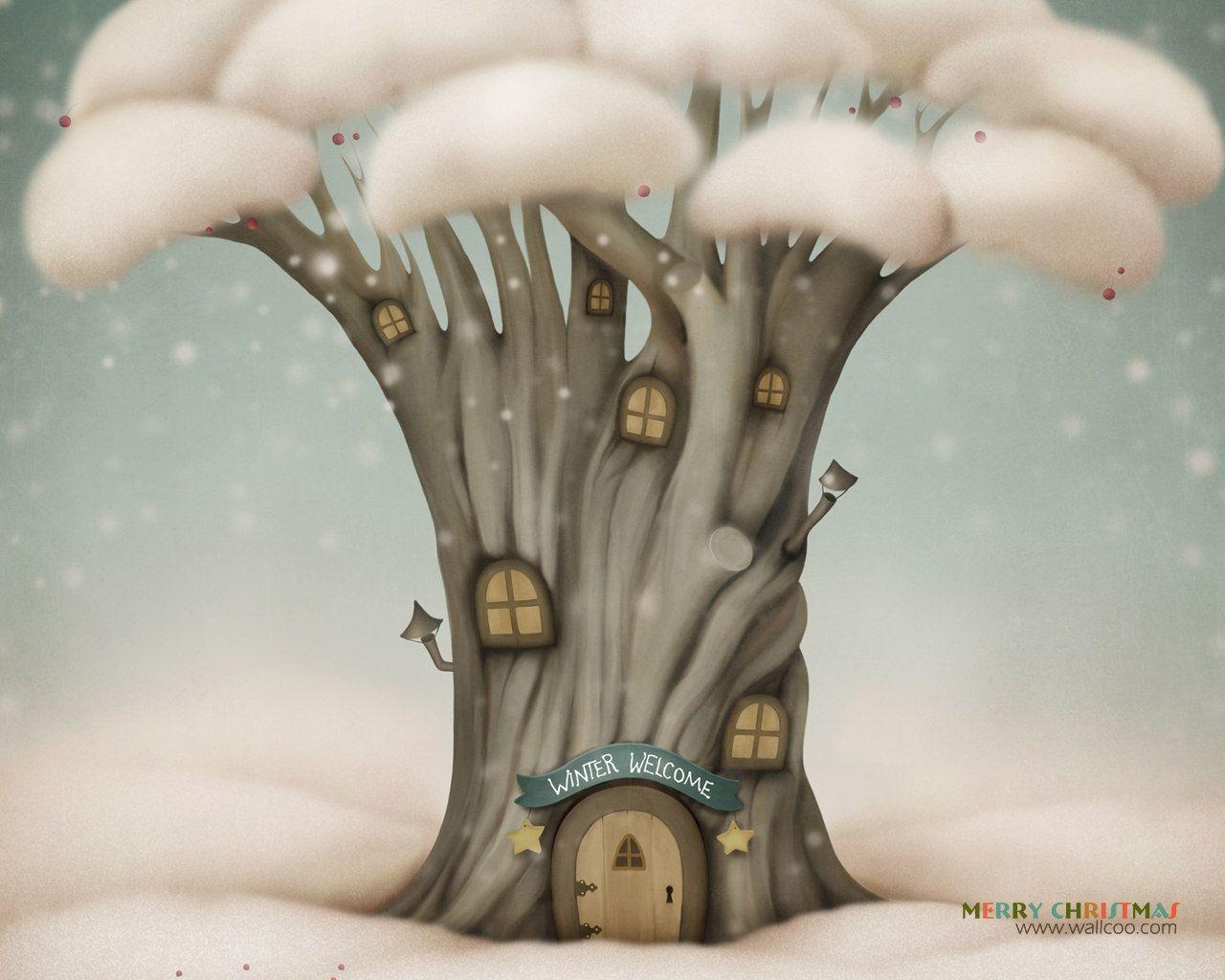 1280x1024 Christmas art : christmas design and christmas illustrations 1280x1024 Wallpaper 5
