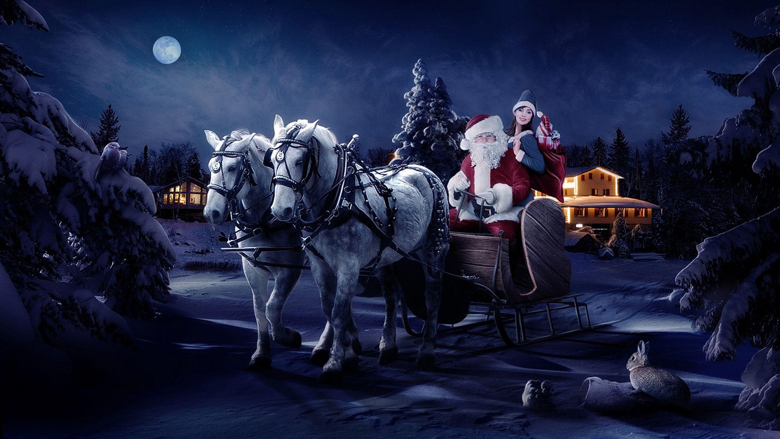 2560x1440 Christmas Wallpaper Art 4k