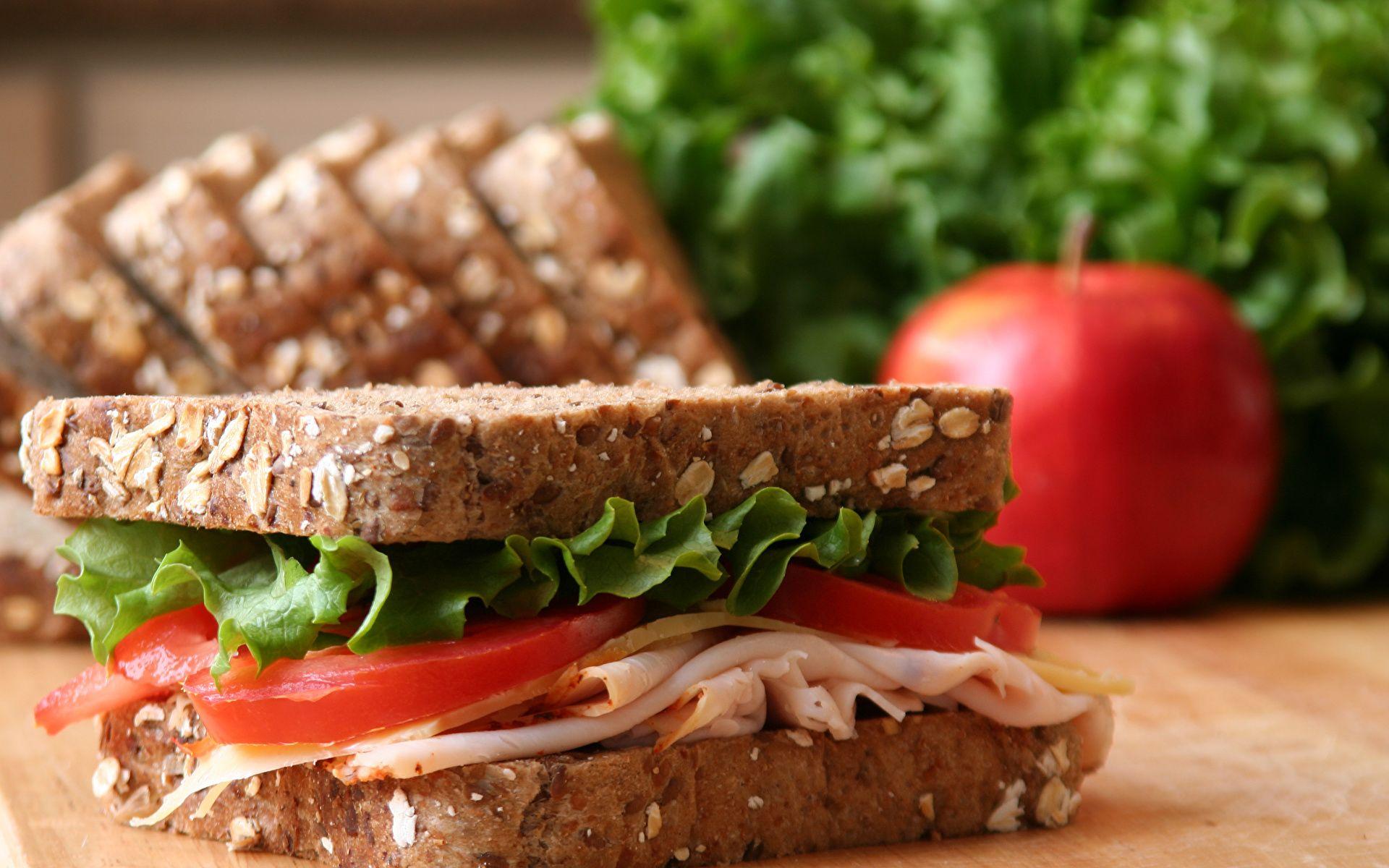 1920x1200 Desktop Wallpaper Tomatoes Sandwich Ham Bread Butterbrot 1920x1200