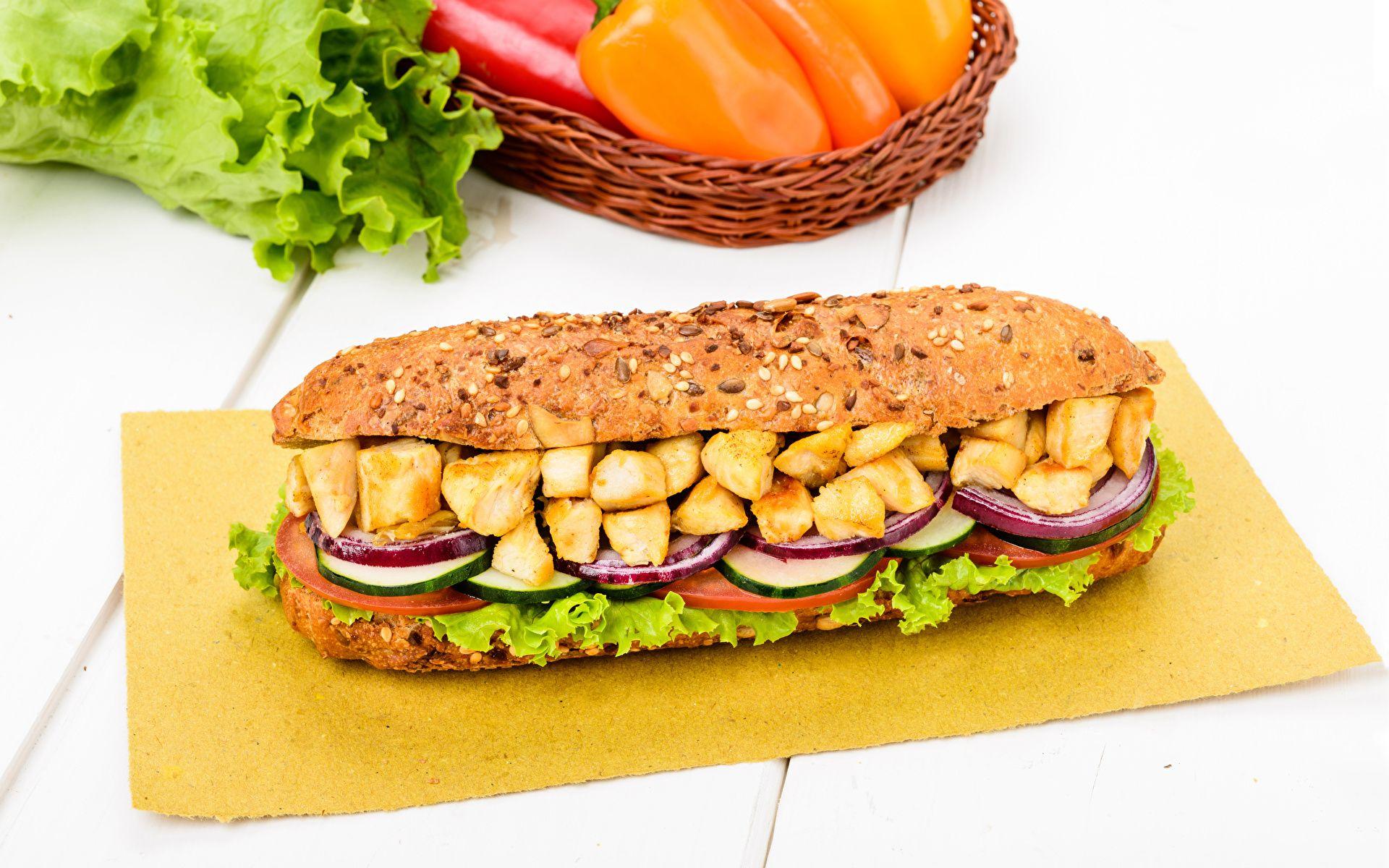 1920x1200 Desktop Wallpaper Sandwich Fast food Food Vegetables Meat 1920x1200