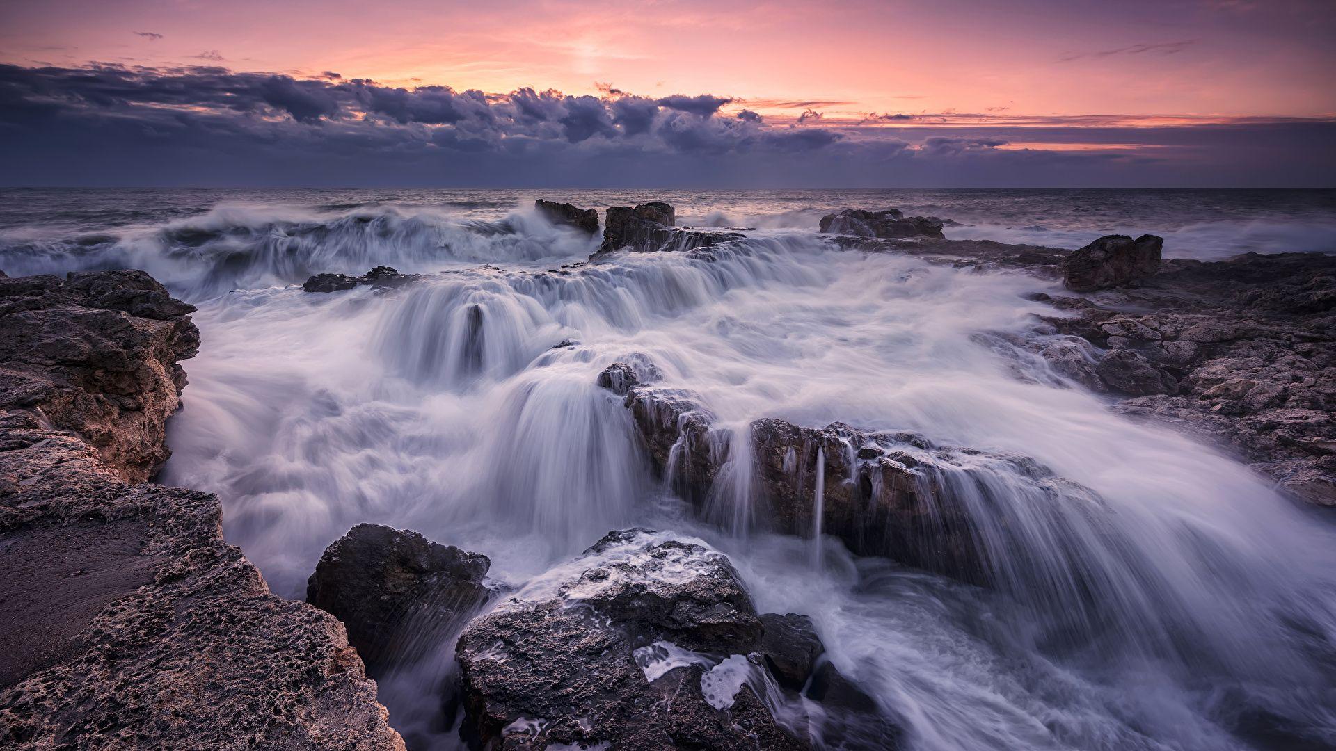 1920x1080 Desktop Wallpaper Bulgaria Tulenovo Nature Waves Sunrises 1920x1080