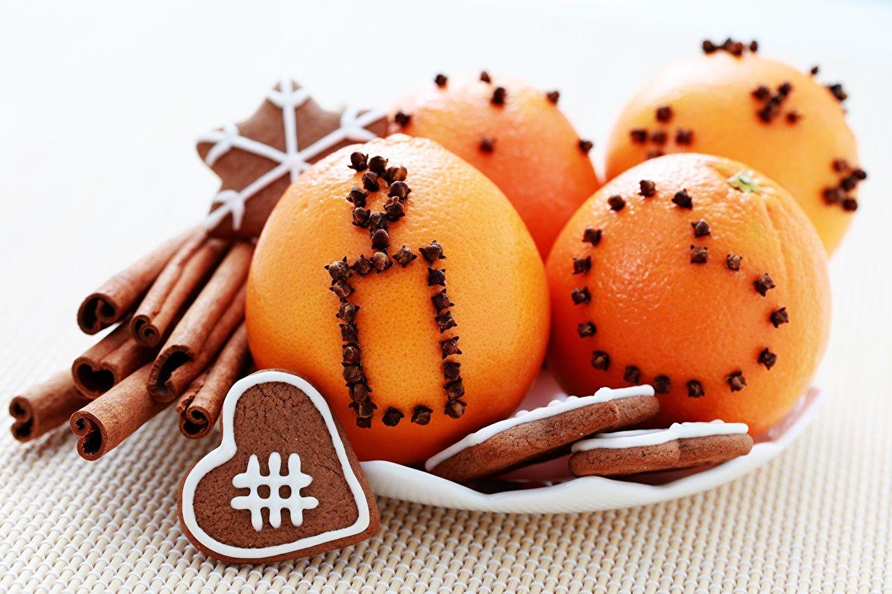 1280x853 image Heart Orange fruit Cinnamon Food Fruit