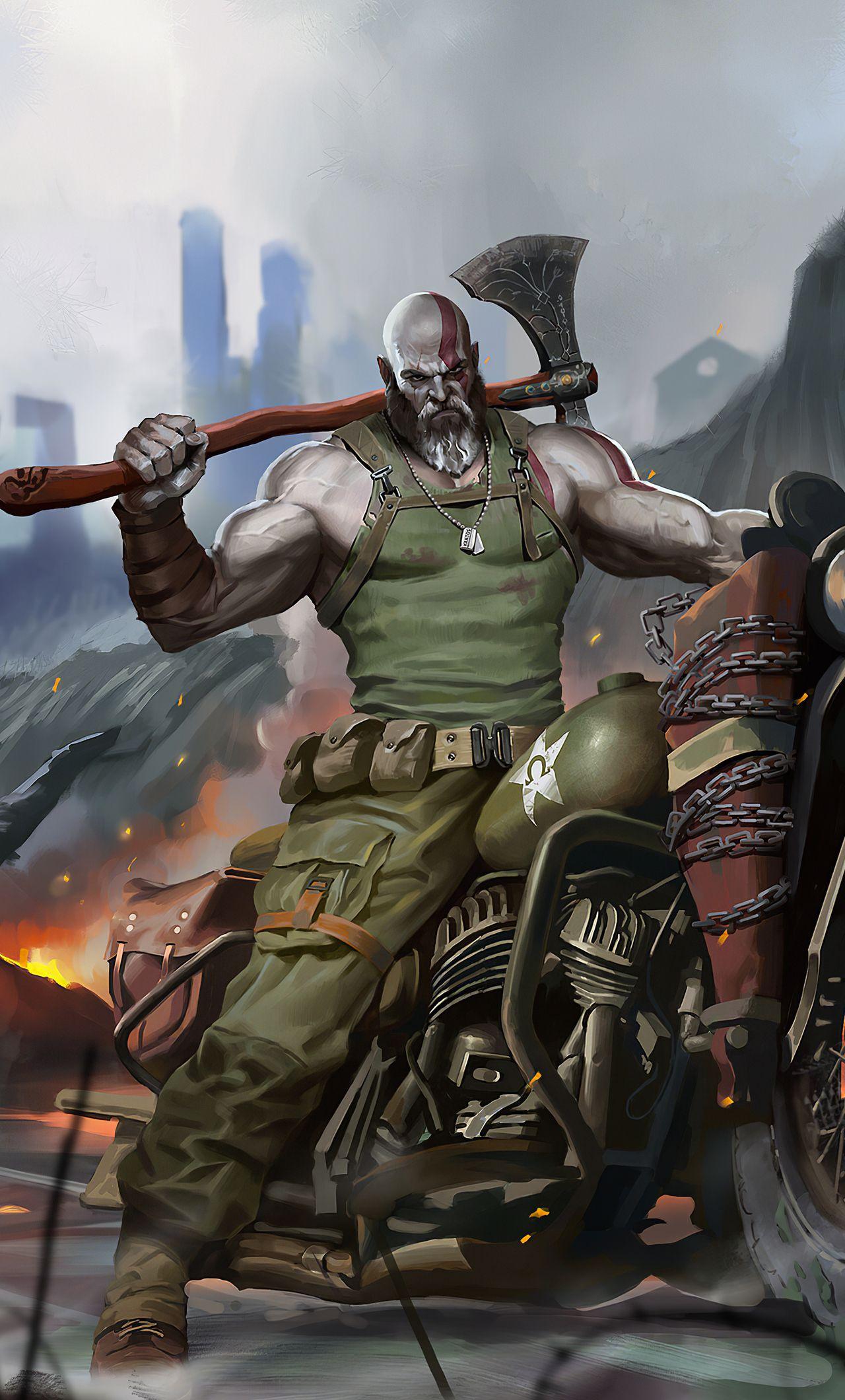 1280x2120 iPhone X God Of War HD Wallpaper