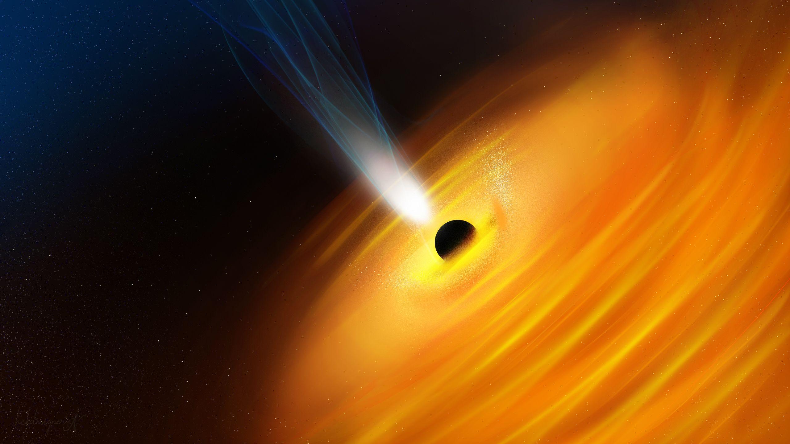 2560x1440 Digital Black Hole Wallpaper 2k Quad HD