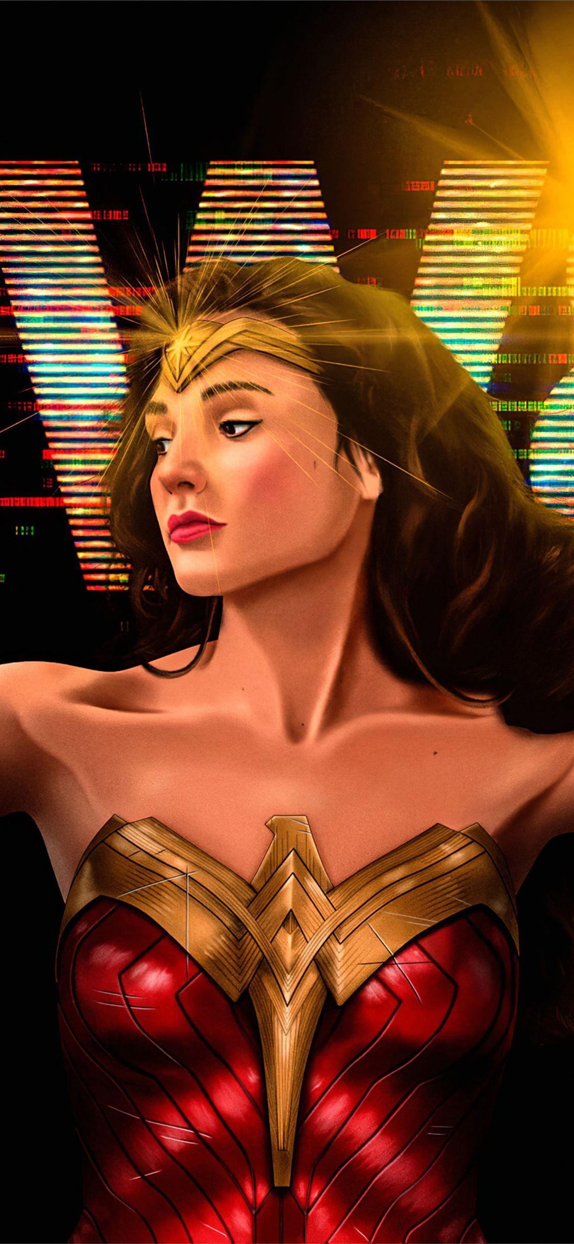 1125x2436 wonder woman 84 newartwork iPhone 11 Wallpaper Free Download
