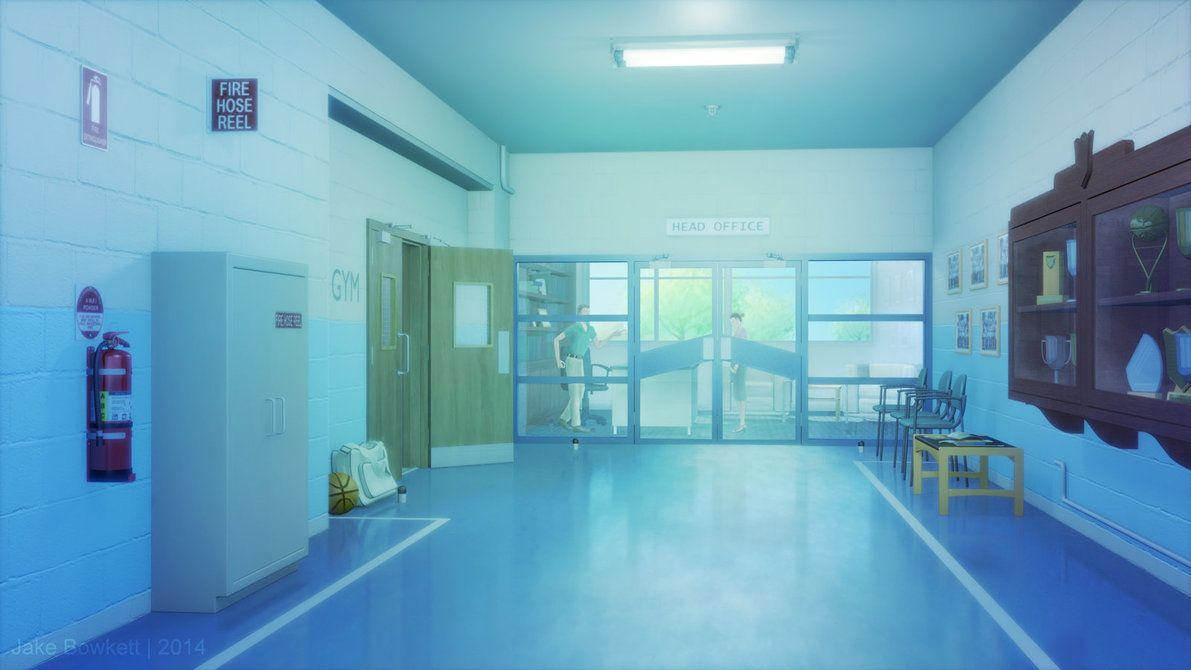 Anime Hallway Background