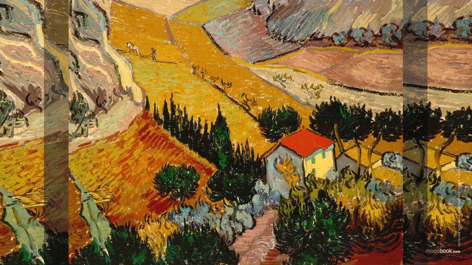 1600x900 Painting of Vincent Van Gogh Desktop wallpaper 1600x900