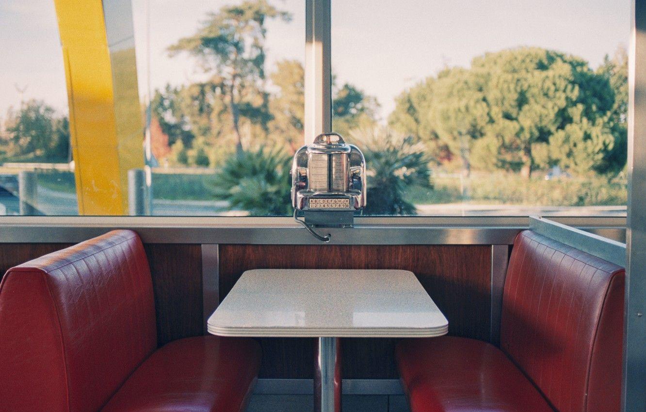 1332x850 Wallpaper the sun, trees, Park, table, window, benches, diner image for desktop, section интерьер