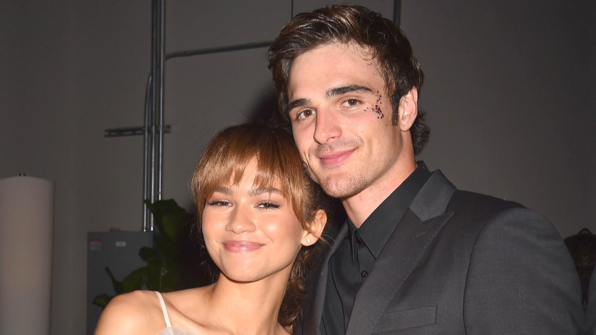 1920x1080 Zendaya's 'Euphoria' Co Star Jacob Elordi Gives Her A Sweet Kiss In NYC: Pics!