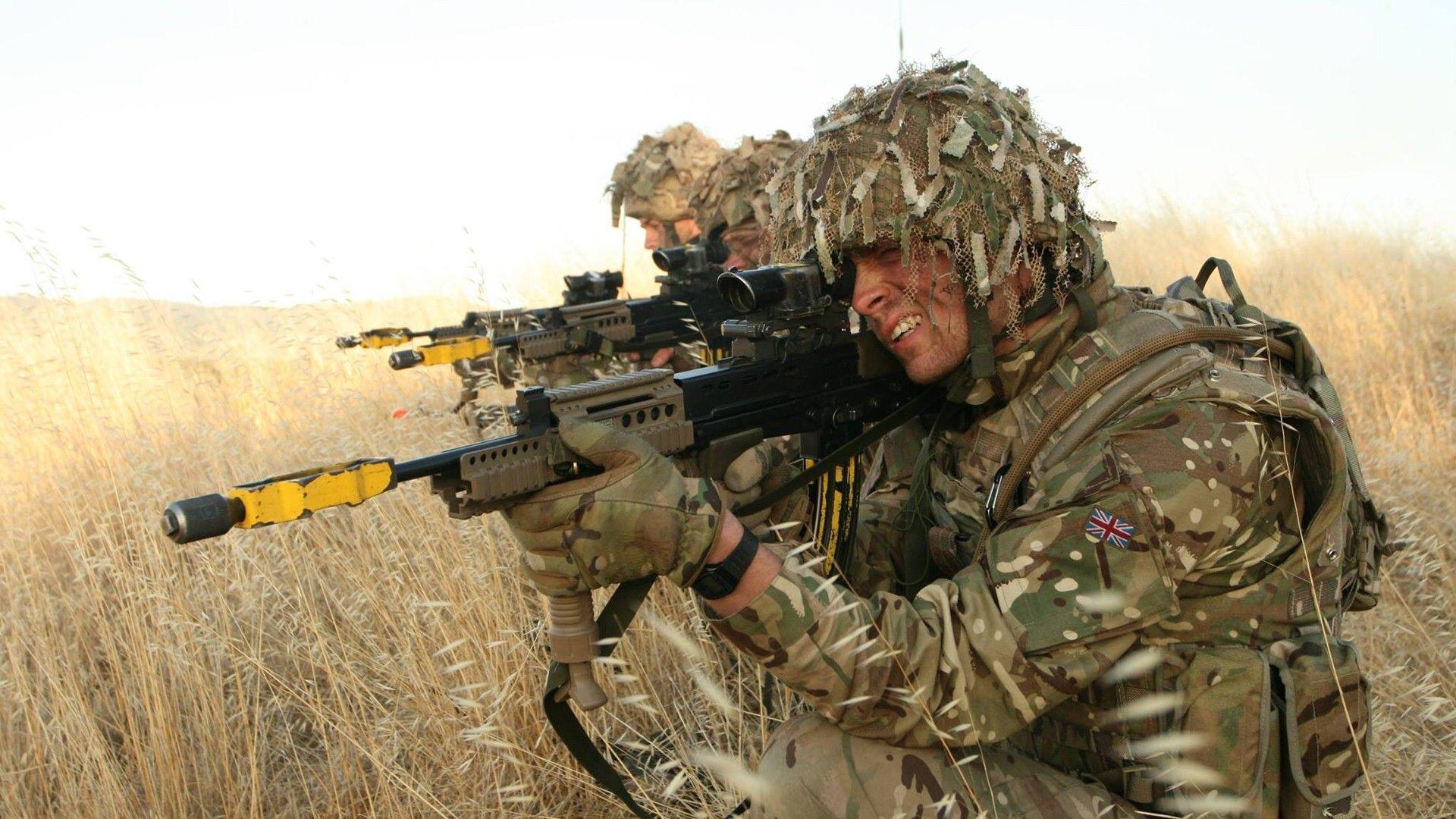 1920x1080 The British Army Soldier in Forest
