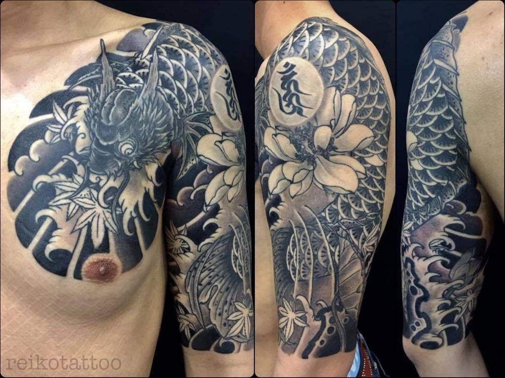 1024x768 reikotattoo - #化け鯉 #bakegoi #wip ． ． ． #tattoo