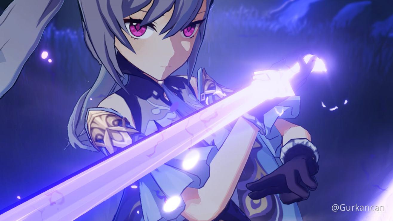1316x740 Keqing Genshin Impact Wallpaper