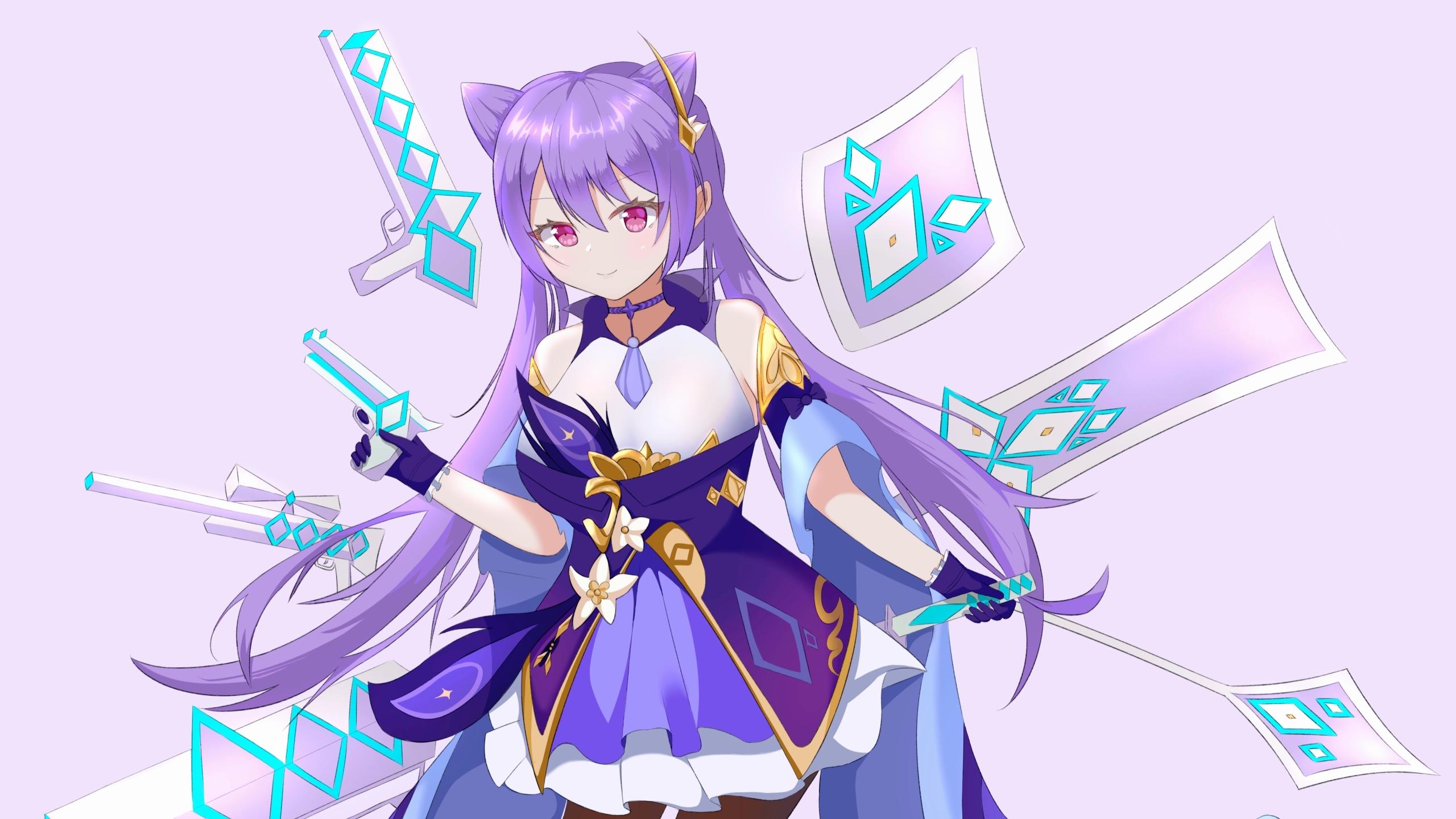 2560x1440 Keqing Digital Art Genshin Impact 4K 1440P Resolution Wallpaper, HD Games 4K Wallpaper, Image, Photo and Background