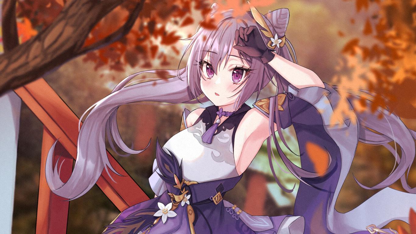 1366x768 Keqing Genshin Impact Portrait 1366x768 Resolution Wallpaper, HD Games 4K Wallpaper, Image, Photo and Background