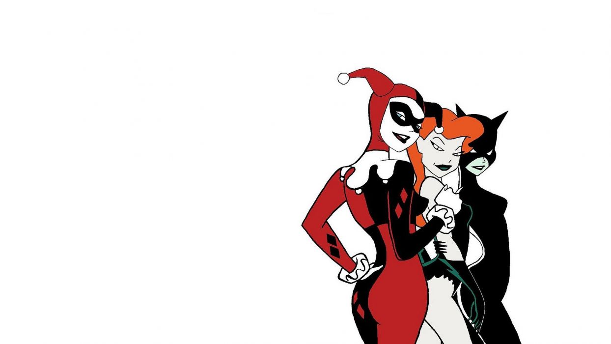 1244x700 Harley Quinn Catwoman And Poison Ivy .