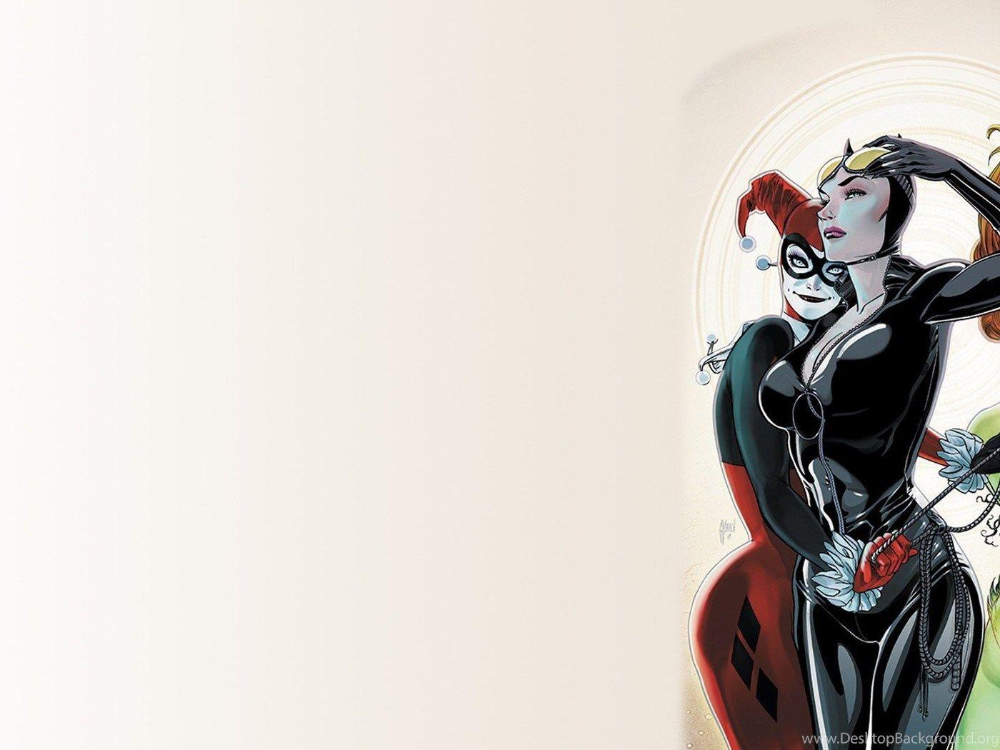 1400x1050 DC Comics Catwoman Harley Quinn Poison Ivy Bianca Beauchamp. Desktop Background