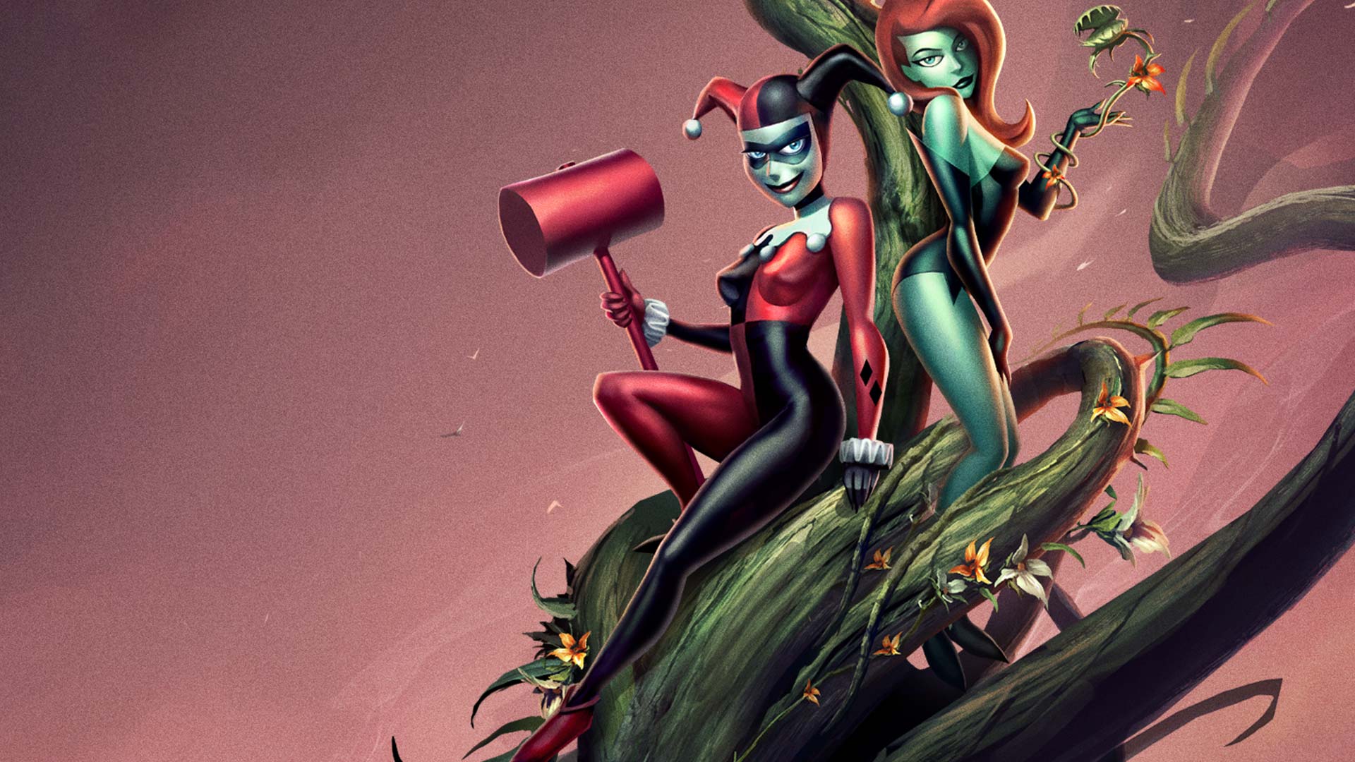 1920x1080 Batman and Harley Quinn (2017)