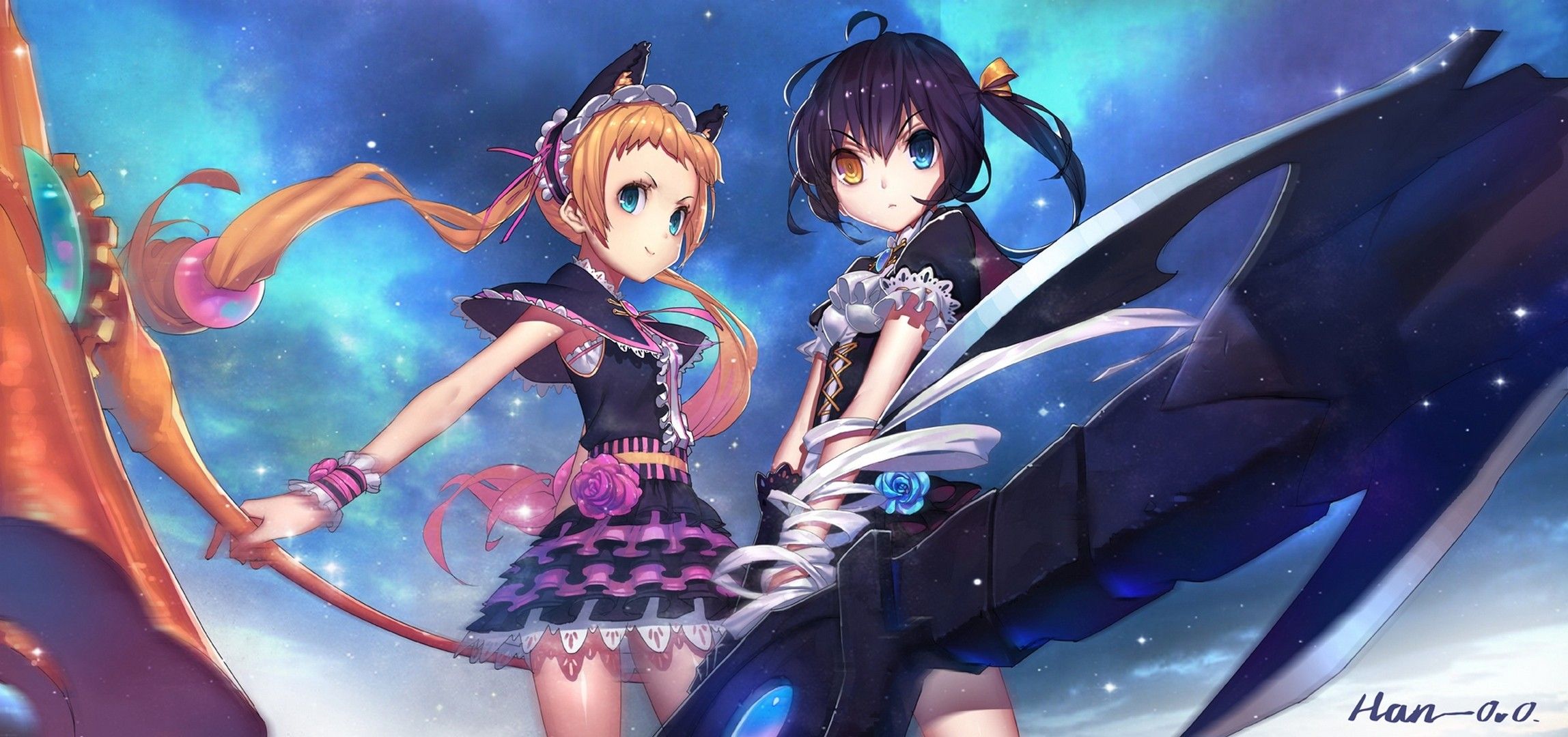 2296x1080 Love, Chunibyo & Other Delusions HD: Rikka & Sanae's Fantasy Duelx1080