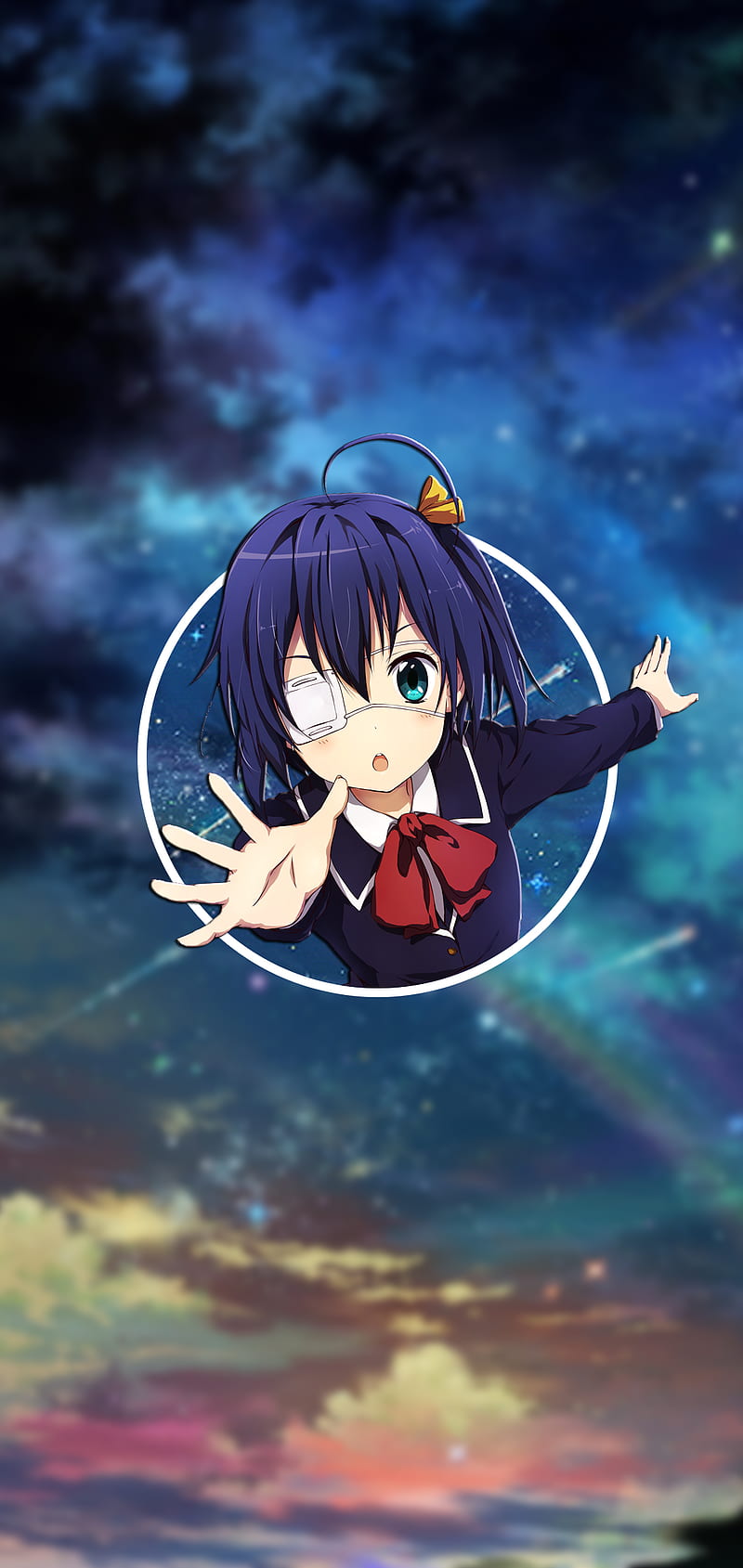 800x1689 Anime, phone, anime girls, purple hair, Chunibyo demo Koi ga Shitai!, Takanashi Rikka, HD phone wallpaper