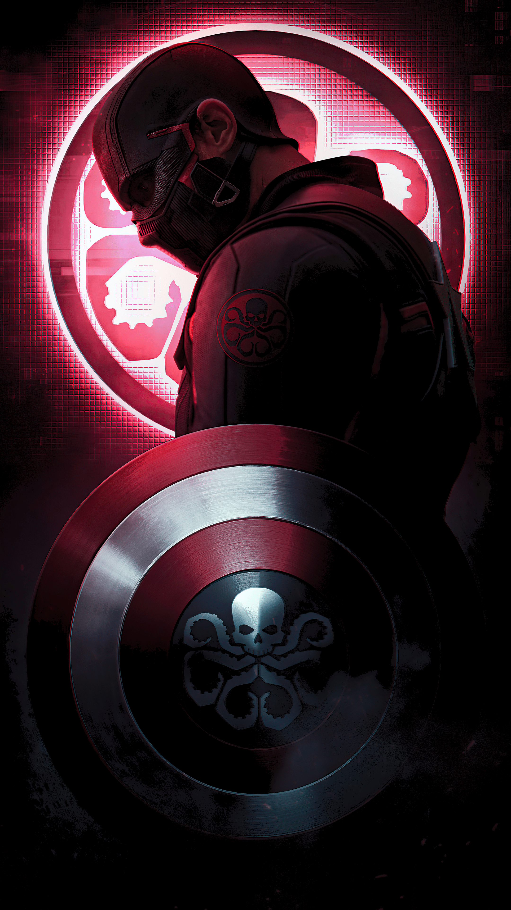 2160x3840 Wallpaper Captain America, Captain Hydra, u s Agent, Natasha Romanoff, Black Panther, Background Free Image