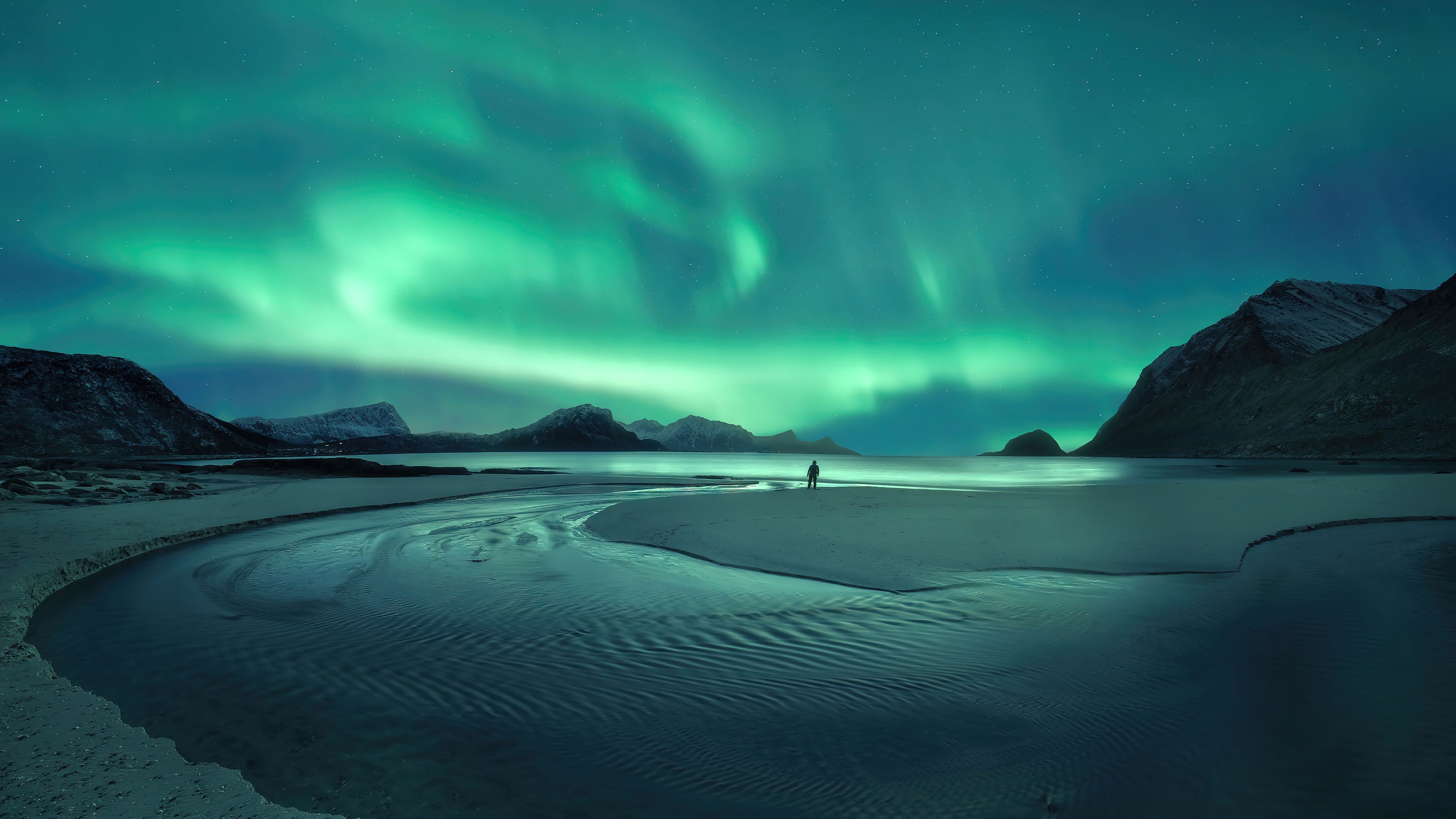 3840x2160 Northern Lights Landscape Scenery Photography Wallpaper 4K HD PC h