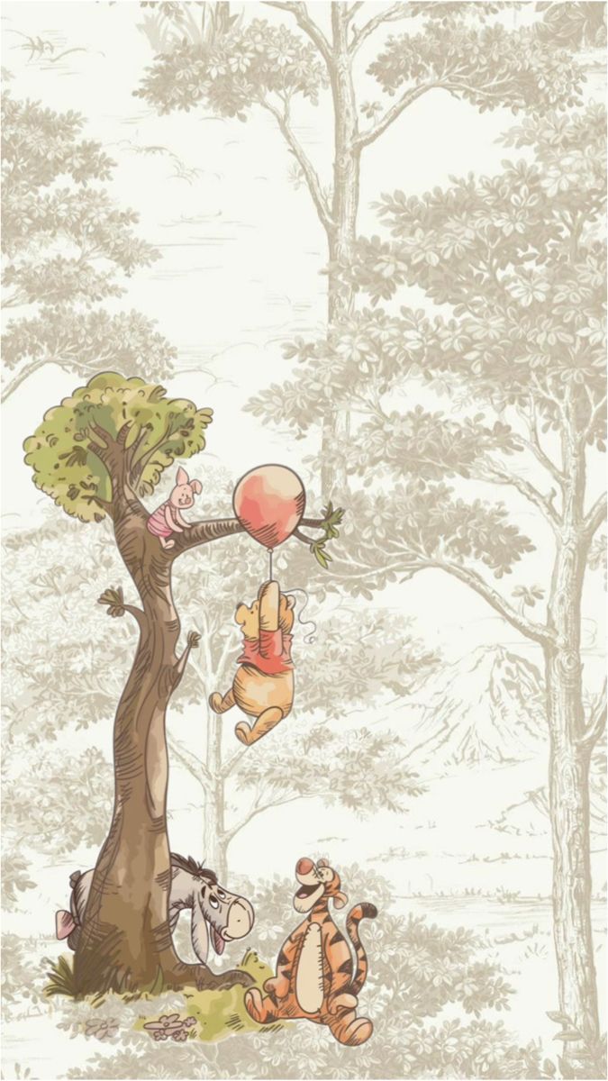 675x1200 Pooh bear and friends in the hundred acre woods