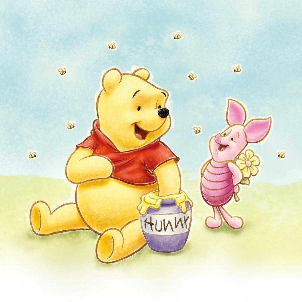 1024x1024 Classic Pooh Wallpaper Classic Winnie Pooh Clipart Free Winnie The Pooh And Balloon, HD Png Download