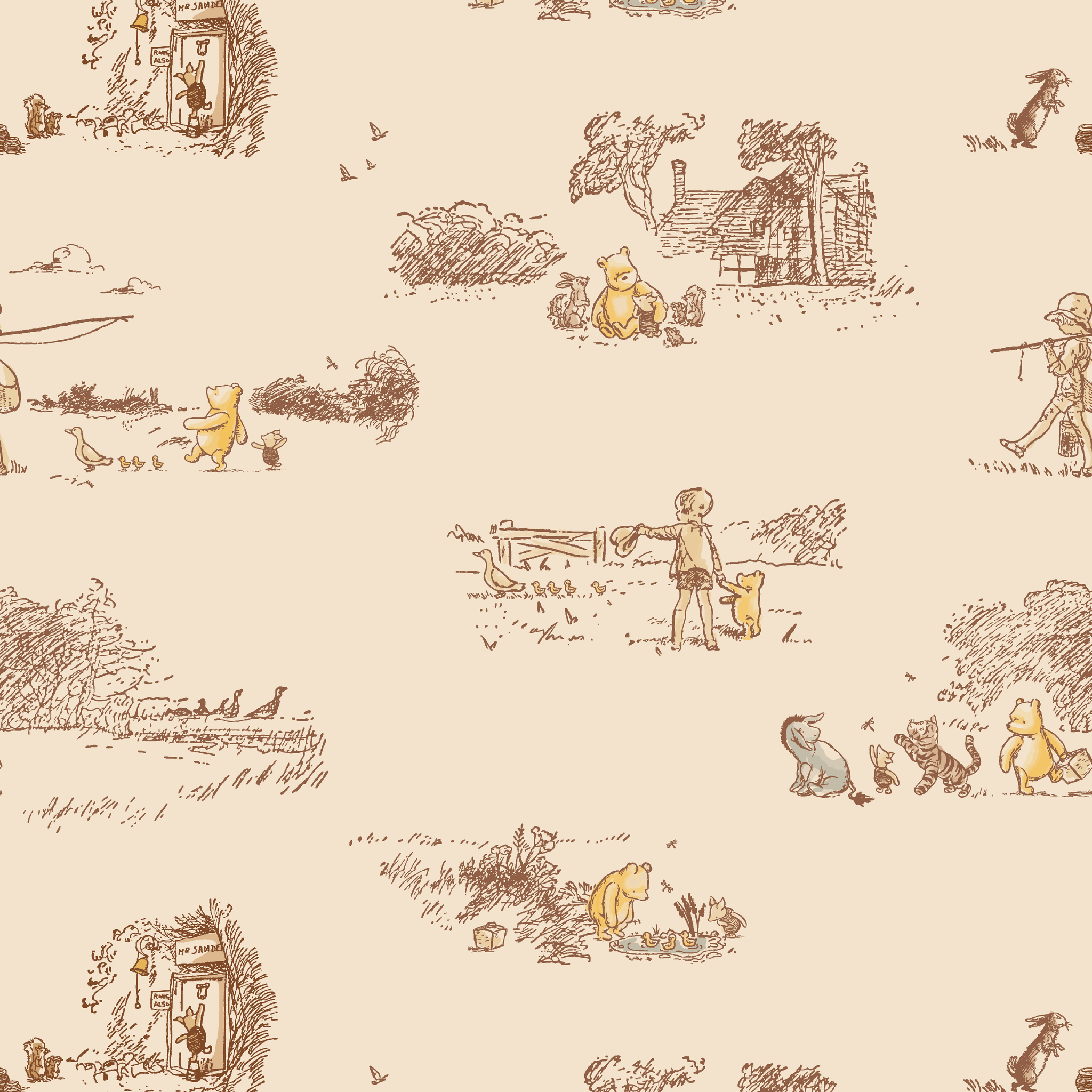 2048x2048 Disney Winnie the Pooh Adventures. Peel & Stick Wallpaper