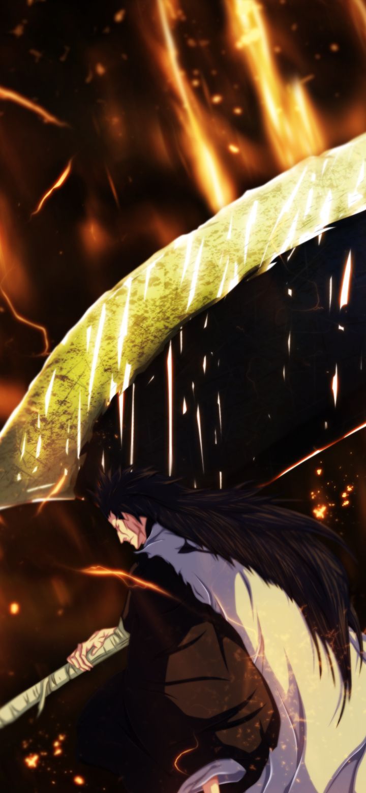 720x1560 Phone wallpaper: Anime, Bleach, Kenpachi Zaraki, Bankai 1172283