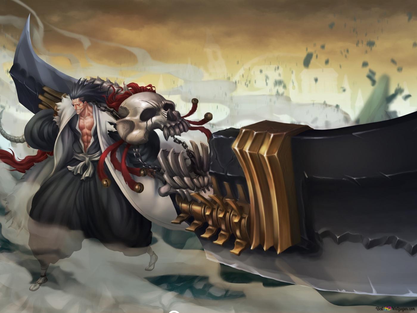 1400x1050 Bleach Zaraki Bankai HD wallpaper download