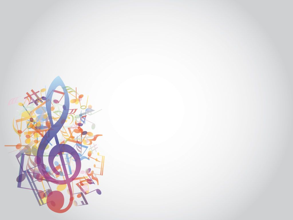 1024x768 Colored Music Notes Style Background. Music Templates. Free PPT Grounds