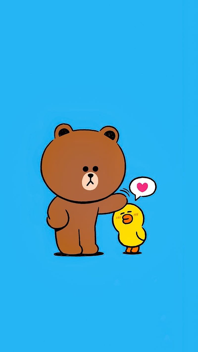 800x1423 APOAME on Line Friends BG. Line friends, Cute cartoon, Bear, Brown Bear Cartoon, HD phone wallpaper