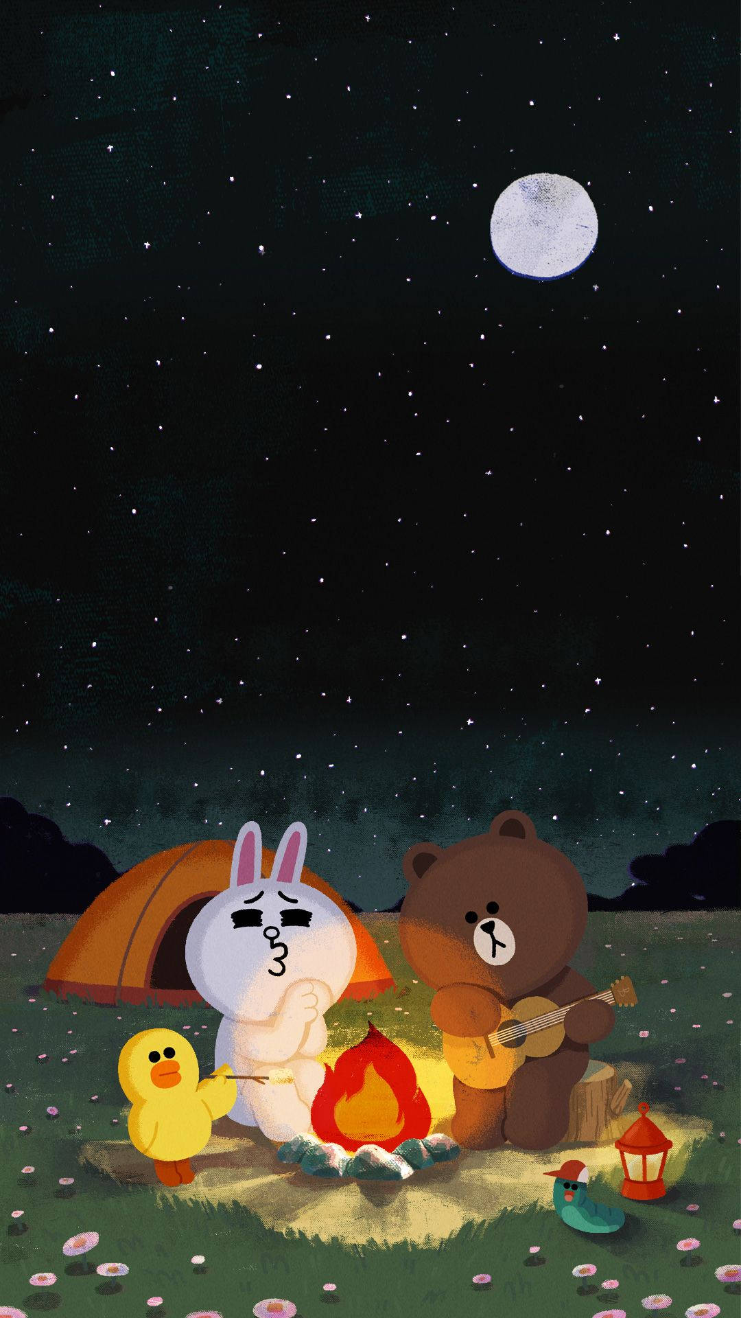 1080x1920 Download Ready for adventure with Line Friends! Wallpaper