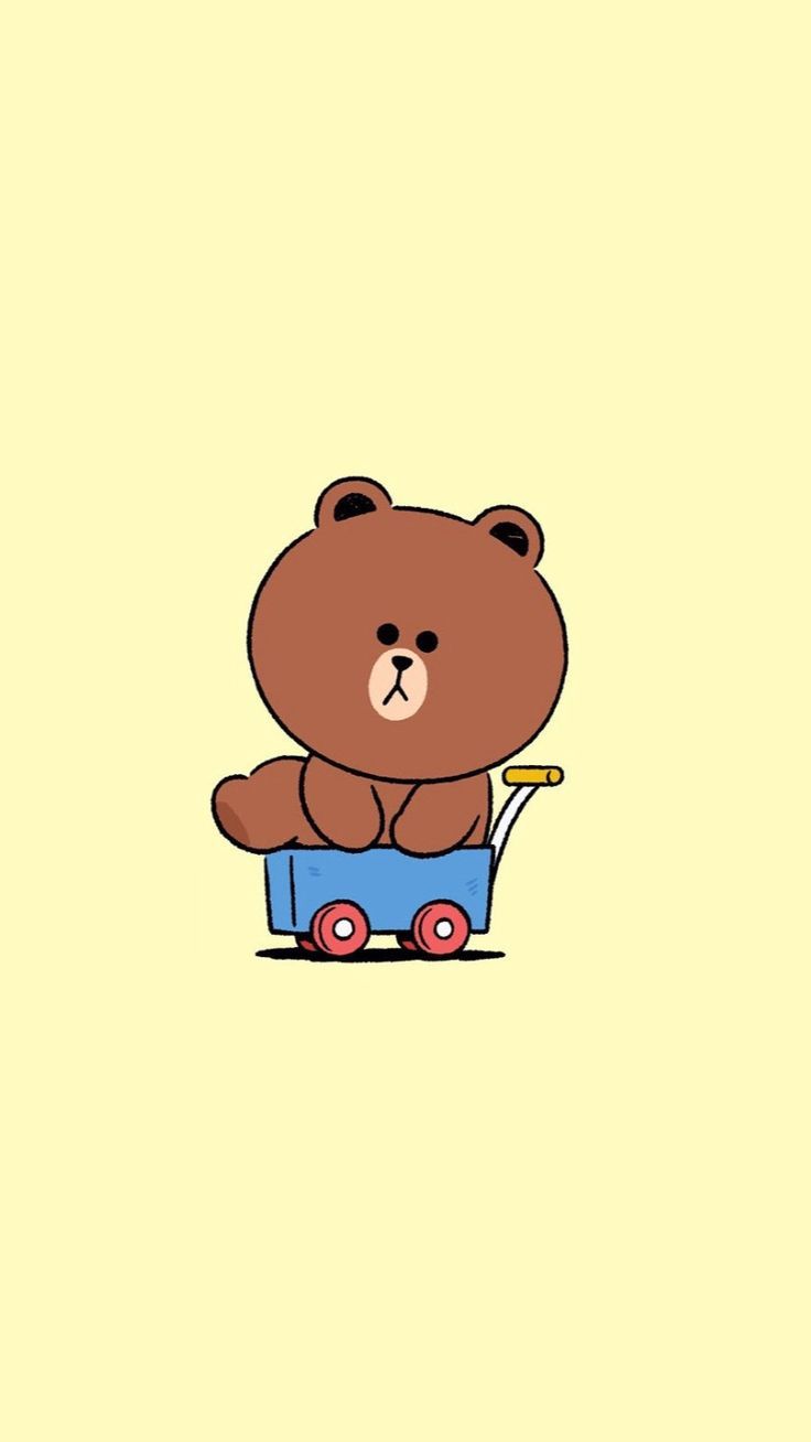 736x1308 Line bear wallpaper. Line friends wallpaper iphone, Line bear brown, Cute kawaii