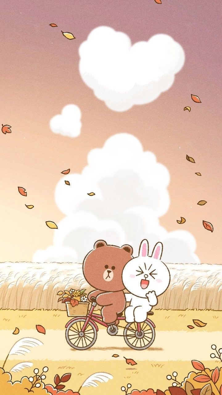 720x1280 Discover 700 Line Friends and brown and cony wallpaper ideas. brown and friends wallpaper, line brown bear wallpaper, brown line friends wallpaper and more