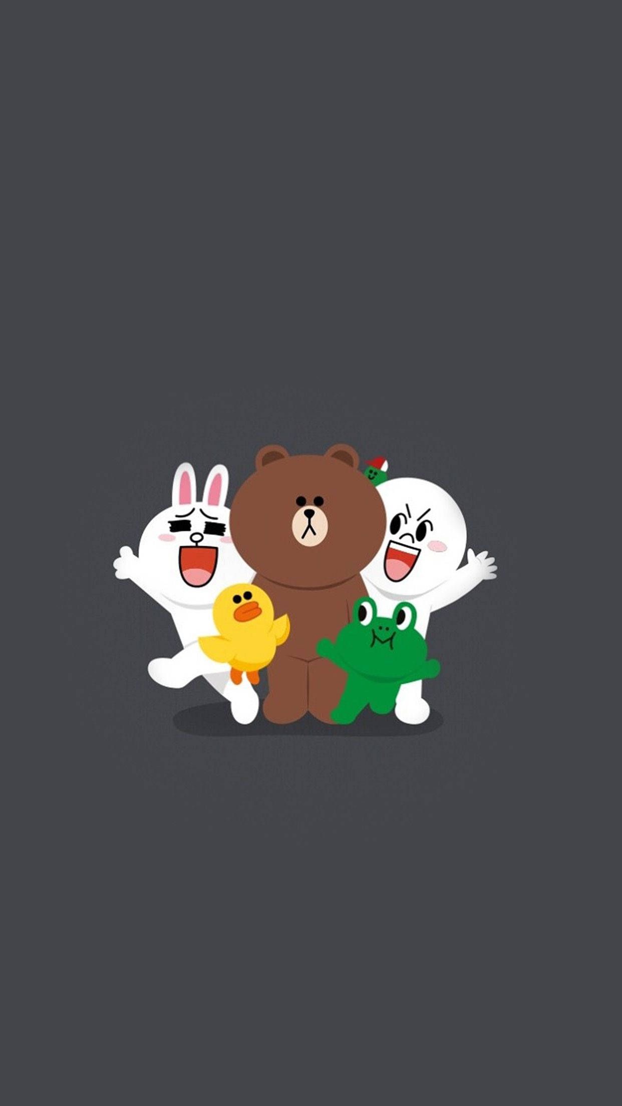 1242x2208 Download Enjoy More Fun with Line Friends Wallpaper