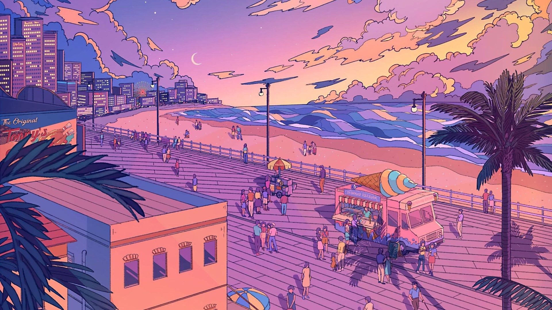 1920x1079 Lo Fi Beach